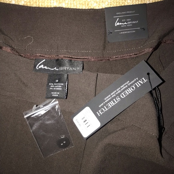 NWT Lane Bryant Lena Classic Trouser Brown 18 Reg - Picture 4 of 7